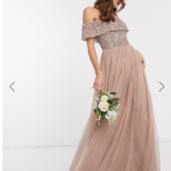 Pink off shoulder dress - Picture 8 of 10